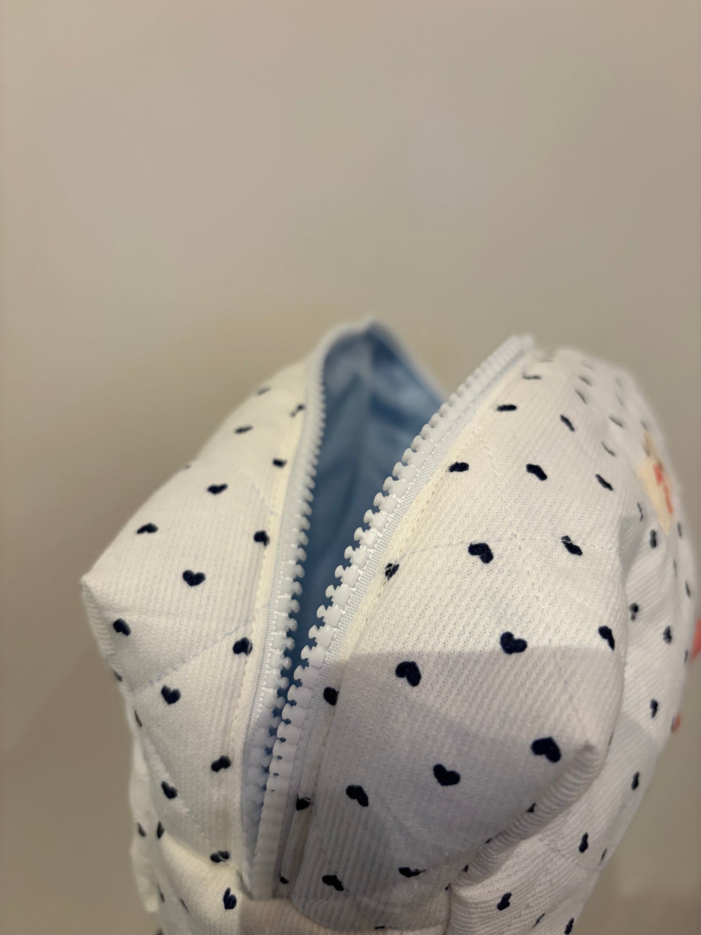 Trousse maquillage/ Makeup bag- Coeurs / Hearts