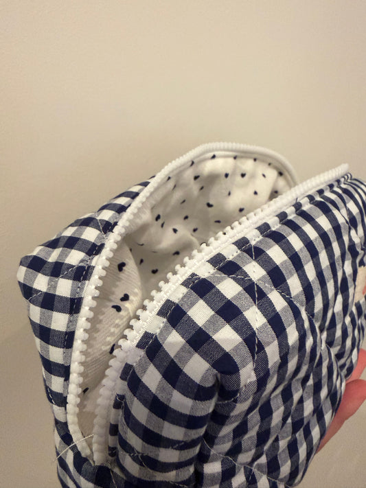 Trousse maquillage/ Makeup bag- Vichy/ gingham