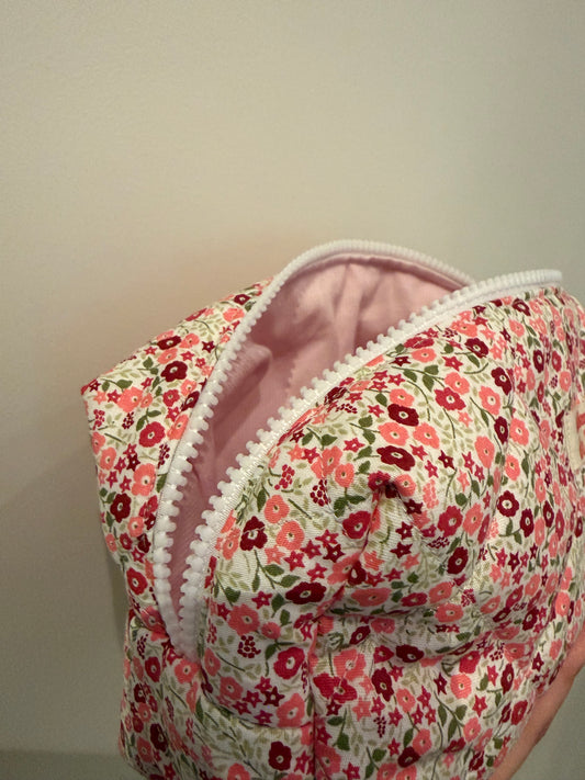 Trousse maquillage/ Makeup bag- Fleurie/ Flowers