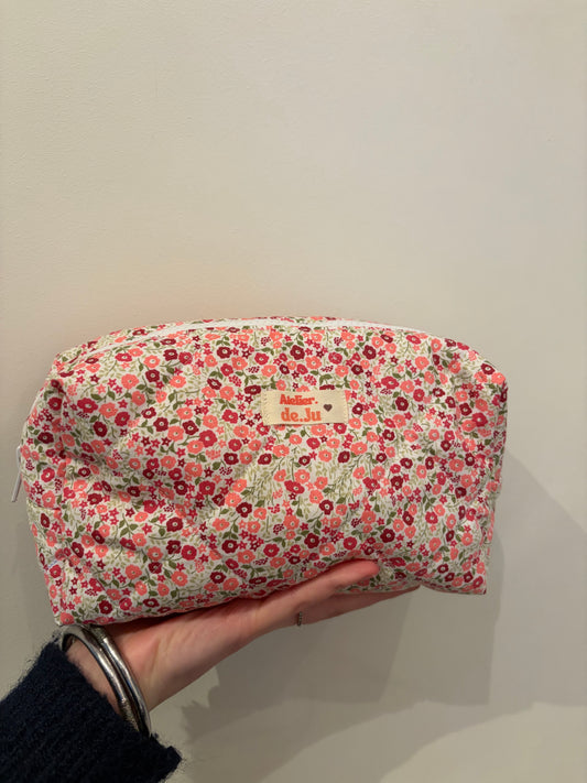 Trousse maquillage/ Makeup bag- Fleurie/ Flowers